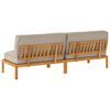 vidaXL Sofa Set with Cushion Taupe 240 x 92 x 69 cm Solid Acacia Wood
