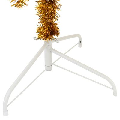 vidaXL Artificial Half Christmas Tree with Stand Gold 210 cm PET