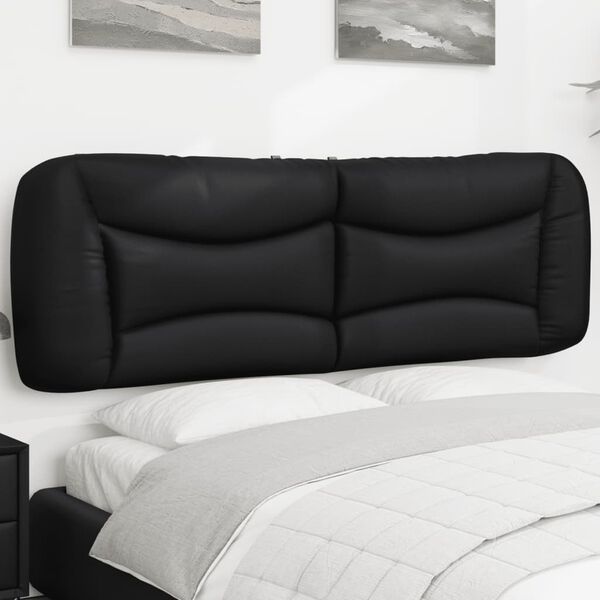 vidaXL Headboard Cushion "Hvar" Black 153 cm Faux Leather