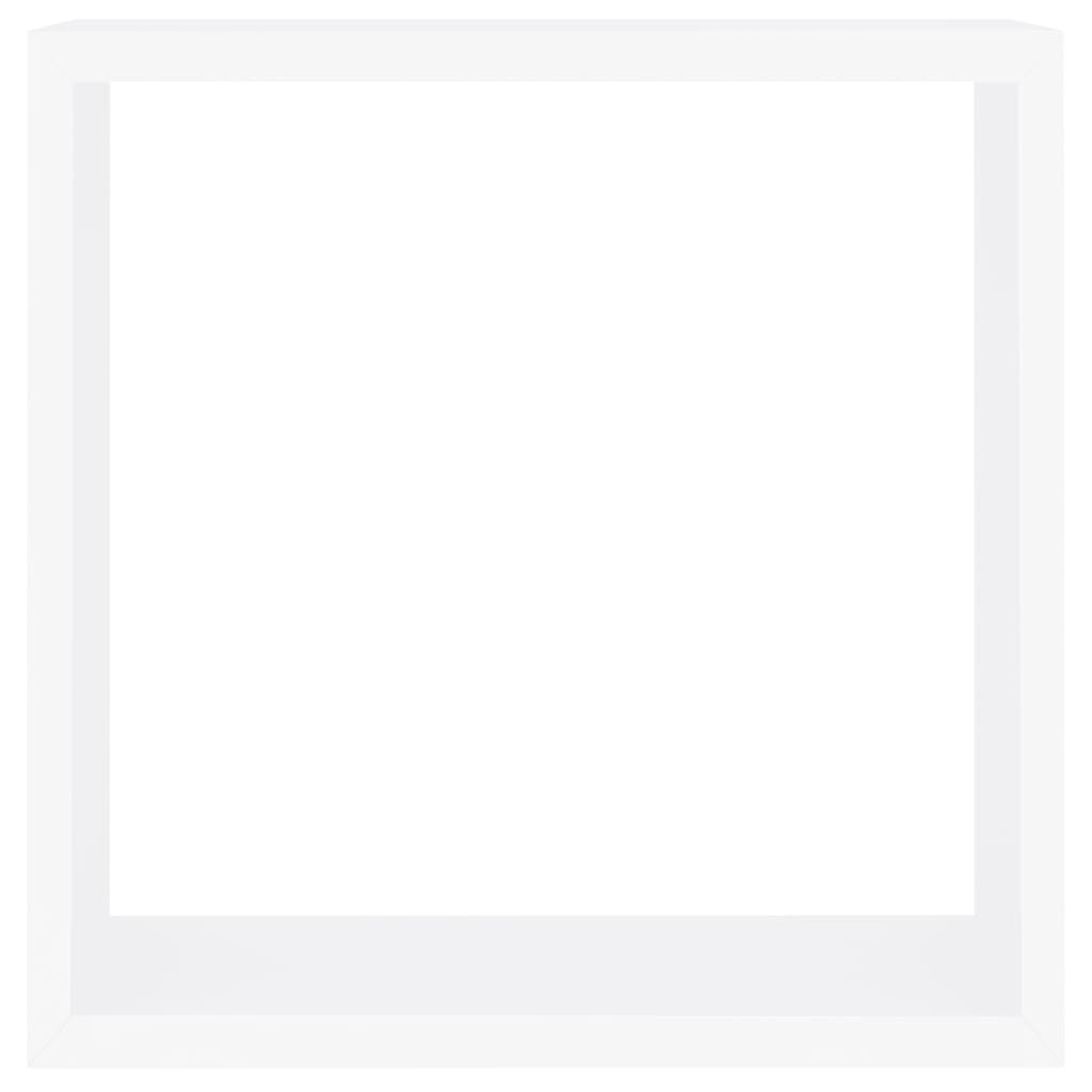vidaXL Wall Cube Shelves 3 pcs White MDF