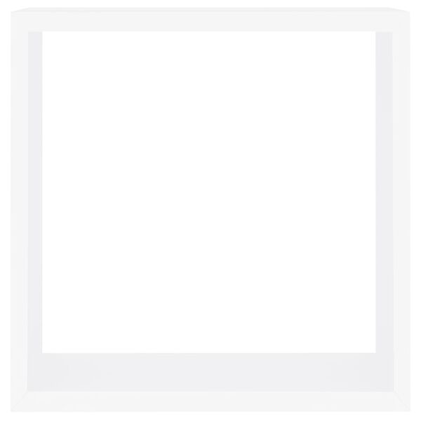 vidaXL Wall Cube Shelves 3 pcs White MDF