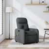 vidaXL Massage Recliner Chair Dark Grey Fabric