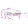 vidaXL Daybed with Trundle without Mattress Light Grey 100x190 cm
