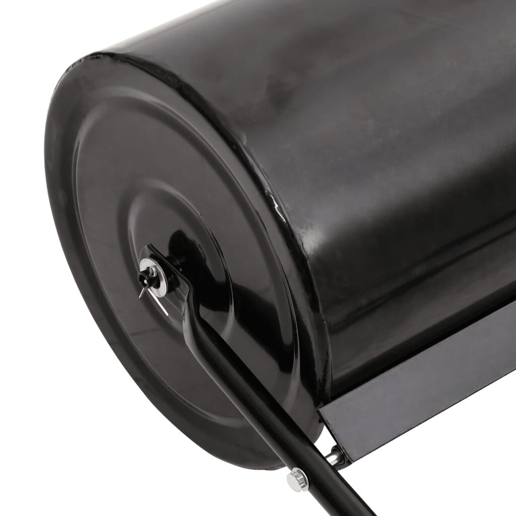 vidaXL Garden Lawn Roller with Aerator Clamps Black 63 L Iron