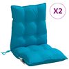 vidaXL Lowback Chair Cushions 2 pcs Light Blue Oxford Fabric