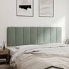 vidaXL Headboard Cushion "Hanko" Light Grey 152 cm Queen Velvet