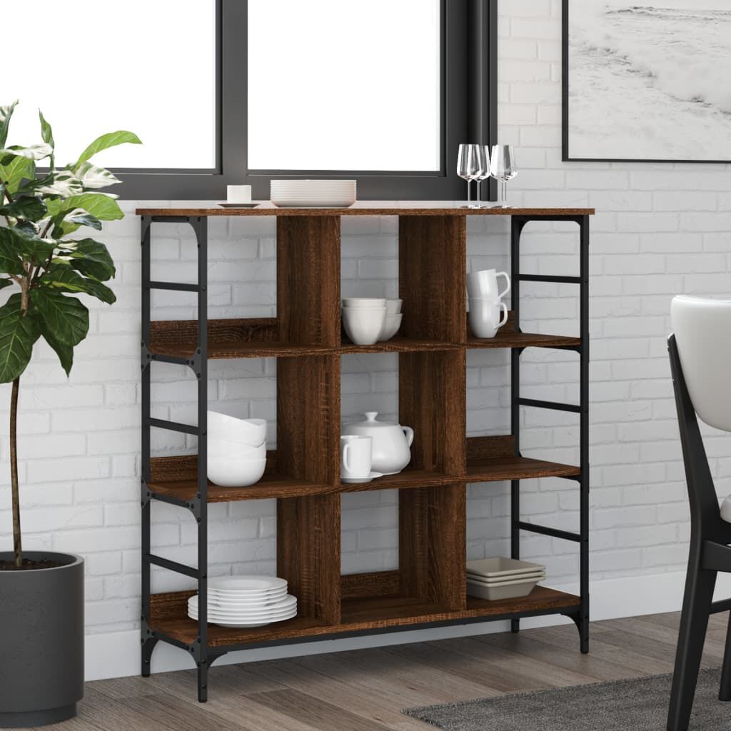 vidaXL Sideboard Brown Oak 102x32x103.5 cm Engineered Wood