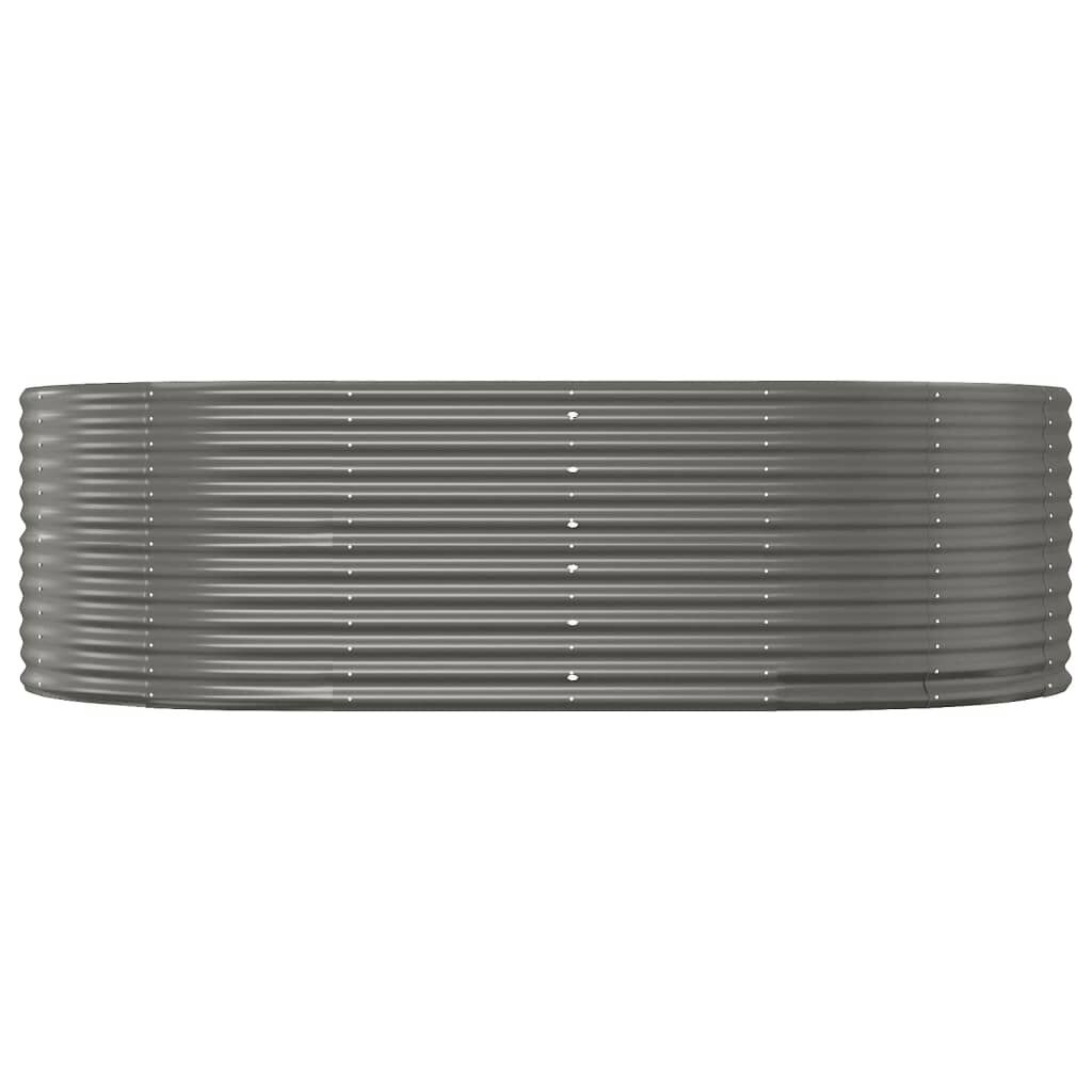 vidaXL Garden Raised Bed Grey 212x140x68 cm Powder-coated Steel