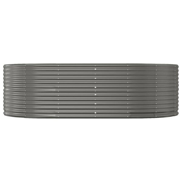 vidaXL Garden Raised Bed Grey 212x140x68 cm Powder-coated Steel