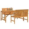 vidaXL Garden Dining Set 3 pcs Brown Solid acacia wood