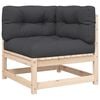 vidaXL Garden Sofa Corner with Cushions and Footstool