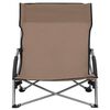 vidaXL Folding Beach Chairs 2 pcs Taupe Fabric
