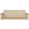 vidaXL Swing Bench Beige 109x62x40 cm Poly Rattan