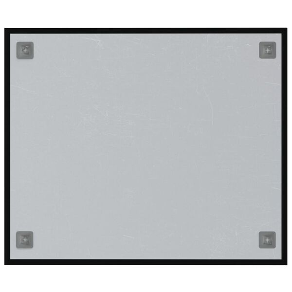 vidaXL Wall-mounted Magnetic Board Black 60x50 cm Tempered Glass