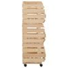 vidaXL Vegetable Trolley 37x30x80 cm Solid Pinewood