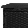 vidaXL Sunbed with Cushion Black 201x55x62 cm Poly Rattan