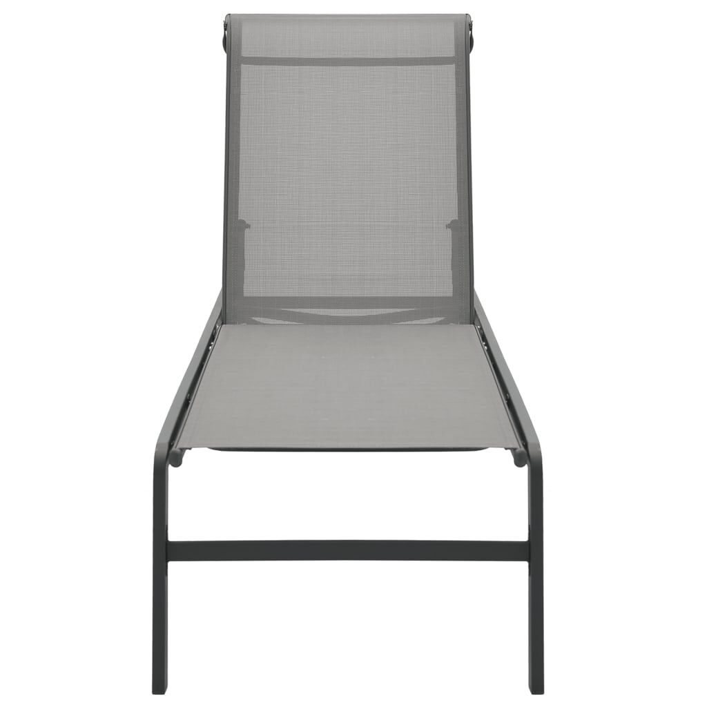 vidaXL Sun Loungers 2 pcs with Table Textilene and Steel