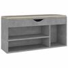 vidaXL Shoe Bench | Concrete Grey