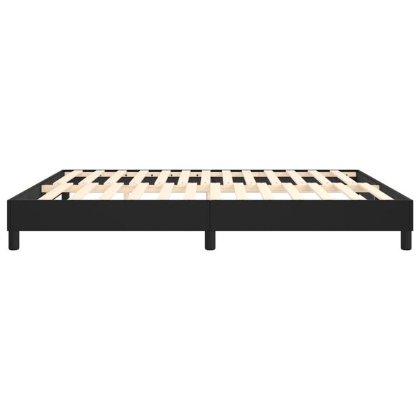 vidaXL Bed Frame without Mattress Black King Faux Leather (US Only)