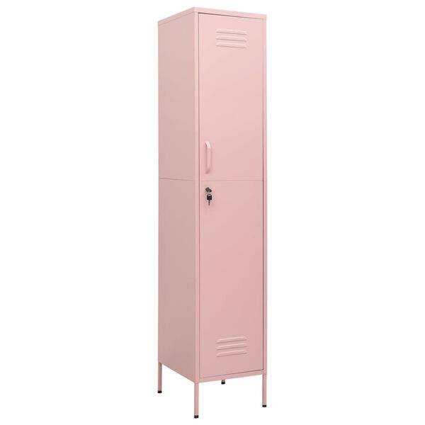 vidaXL Locker Cabinet Pink 35x46x180 cm Steel