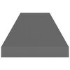 vidaXL Floating Wall Shelf High Gloss Grey 90x23.5x3.8 cm MDF
