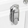 vidaXL Make-up Case 37x24x40 cm Silver Aluminium
