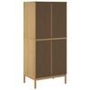 vidaXL Wardrobe FLORO Wax Brown 77x53x171 cm Solid Wood Pine