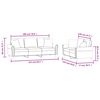 vidaXL 2 Piece Sofa Set with Pillows Dark Grey Velvet