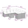 vidaXL Garden Sofa Set with Cushion 9 pcs Grey Poly rattan