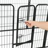 vidaXL Dog Playpen 16 Panels Steel 80x80 cm Black