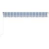 vidaXL Automatic Retractable Awning 500x300 cm Blue and White