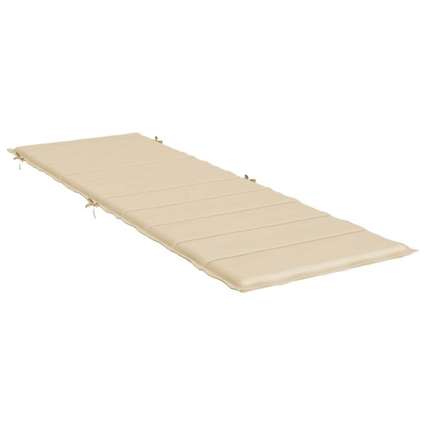 vidaXL Sun Lounger Cushion Beige 186x58x4cm Oxford Fabric