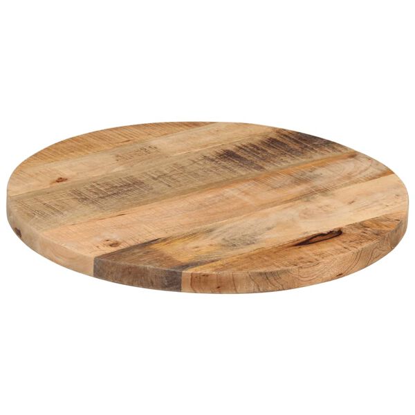 vidaXL Table Top &Oslash; 60x1.5 cm Round Solid Wood Rough Mango