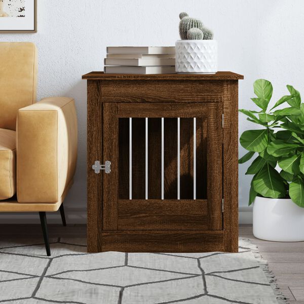 vidaXL Dog Crate Furniture Brown Oak 64.5x80x71 cm Engineered Wood