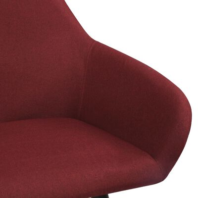 vidaXL Dining Chairs 2 pcs Wine Red Fabric