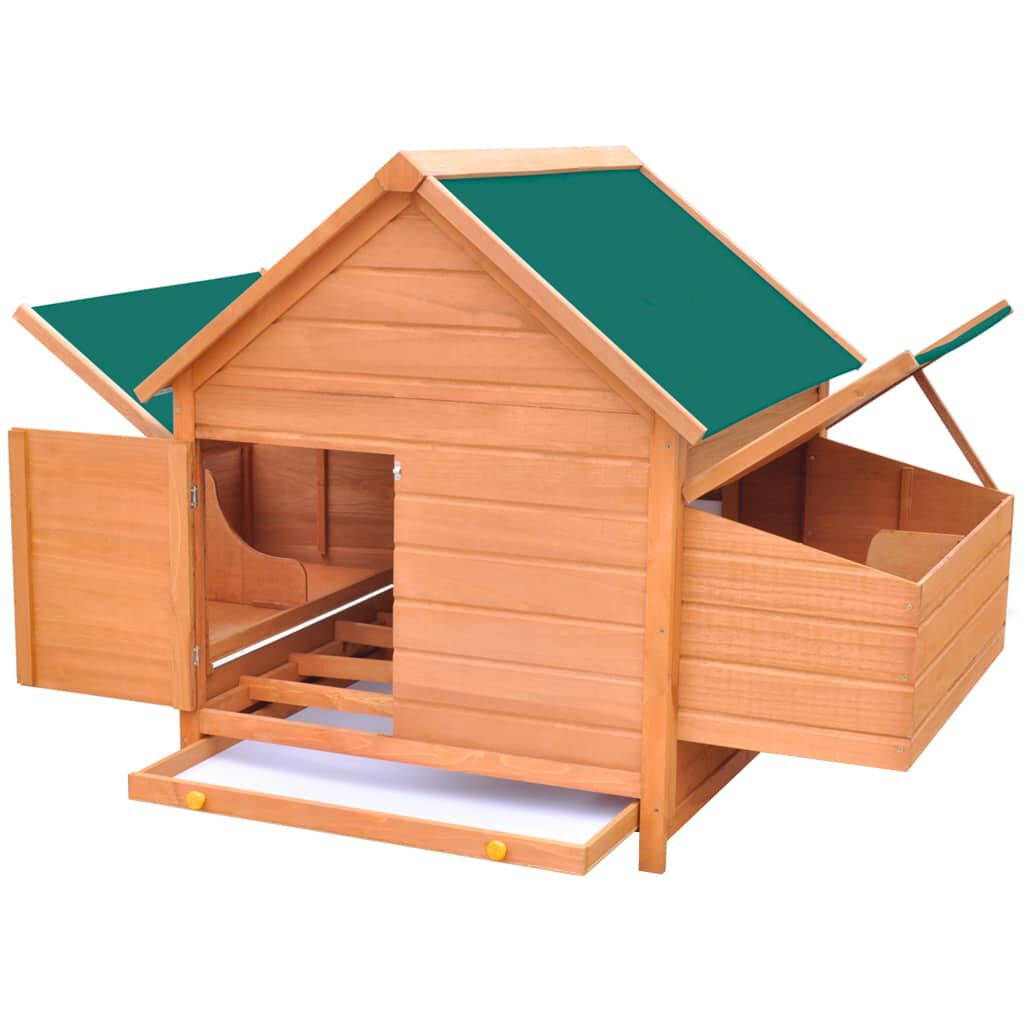 vidaXL Chicken Coop Wood 157x97x110 cm