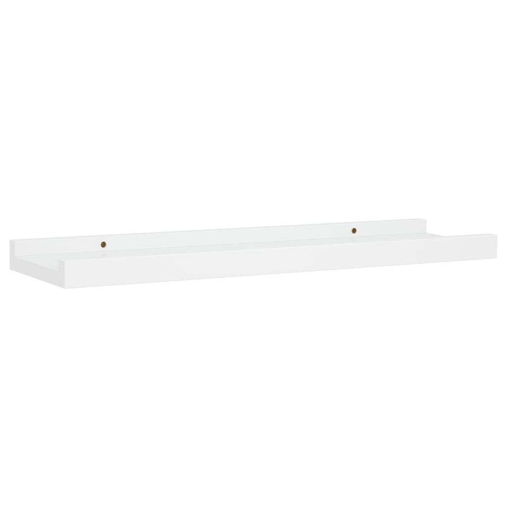 vidaXL Picture Frame Ledge Shelves 2 pcs White 40x9x3 cm MDF