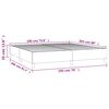 vidaXL Bed Frame without Mattress Light Grey King Fabric (US Only)