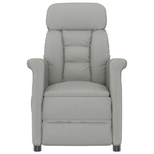 vidaXL Massage Chair Light Grey Microfibre Fabric