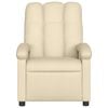 vidaXL Electric Massage Recliner Chair Cream Fabric