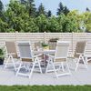 vidaXL Garden Highback Chair Cushions 6 pcs Taupe 120x50x3 cm Fabric