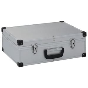 vidaXL Tool Suitcase 46x33x16 cm Silver Aluminium