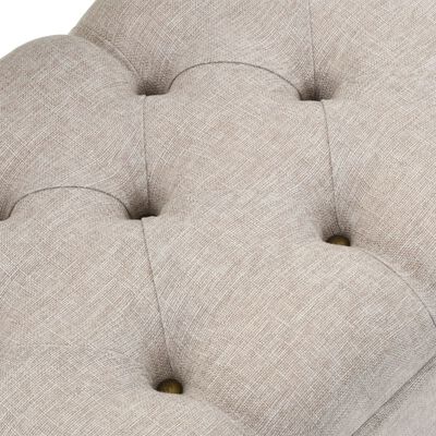 vidaXL Storage Bench with Backrest 110 cm Cream Fabric