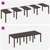 vidaXL Garden Dining Set 9 pcs Brown Polt rattan