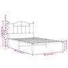 vidaXL Metal Bed Frame without Mattress with Headboard White 100x200cm