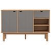 vidaXL Sideboard OTTA Brown and Grey 114x43x73.5 cm Solid Wood Pine