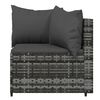 vidaXL 3 Piece Garden Lounge Set with Cushions Grey Poly Rattan