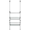 vidaXL 3-Tier Hanging Laundry Drying Rack Aluminium