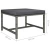 vidaXL Sectional Footrest with Cushion Grey Poly Rattan