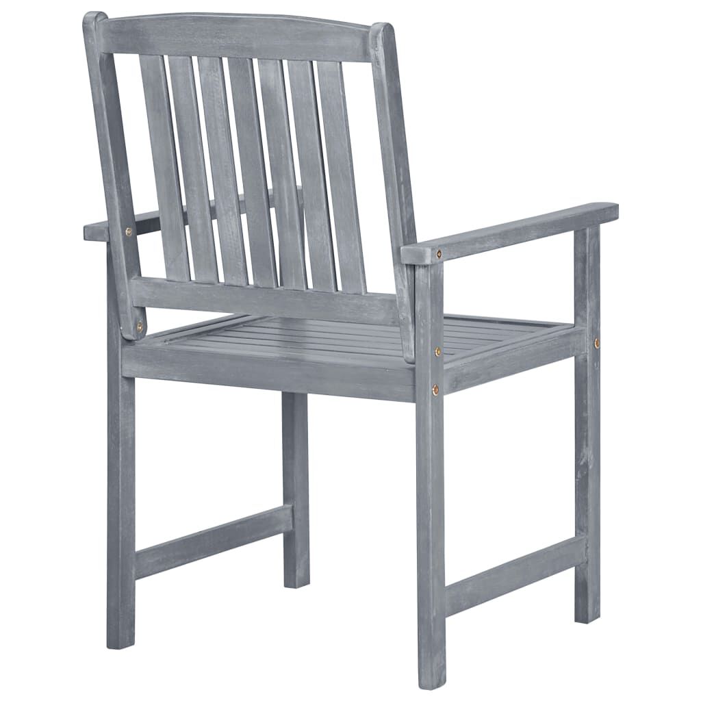 vidaXL Garden Chairs with Cushions 6 pcs Solid Wood Acacia Grey